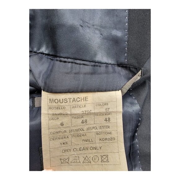 Blazer - Holland and Sherry By Moustache Slim Fit Size 48 Blue Sportcoat Jacket - Picture 14 of 16